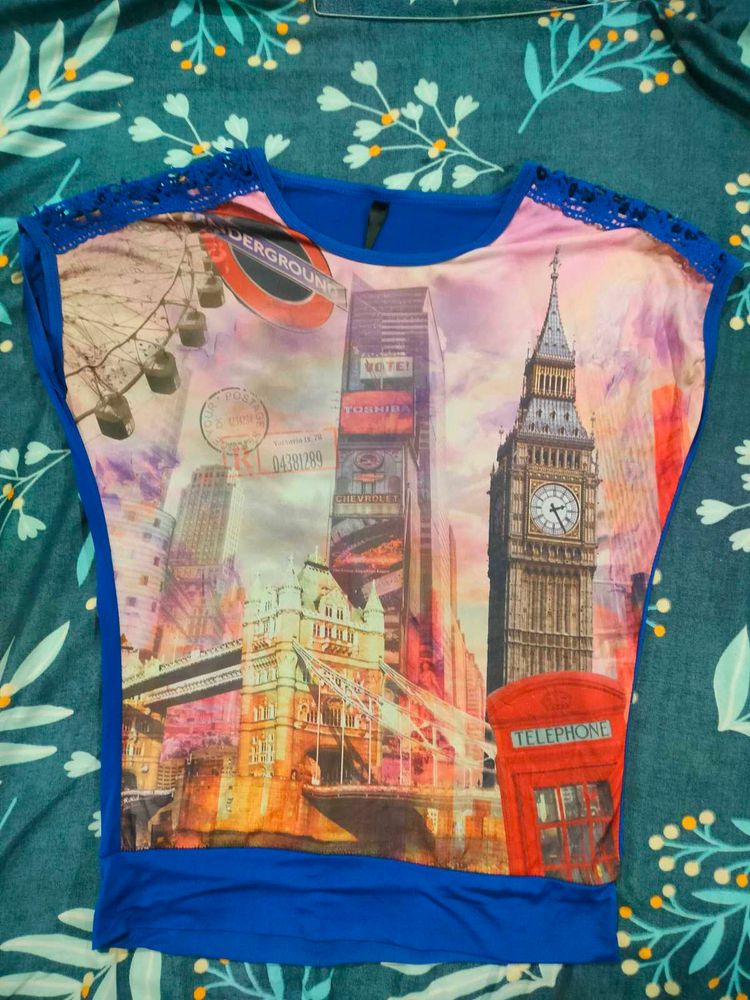 London Print Top