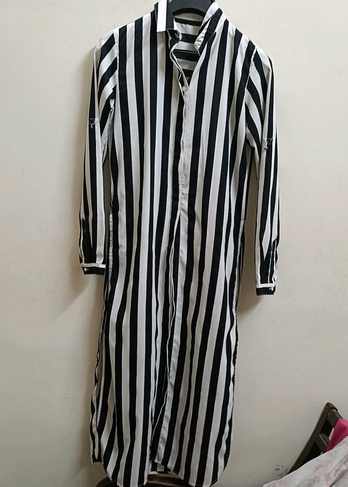 Striped Shirt Dress