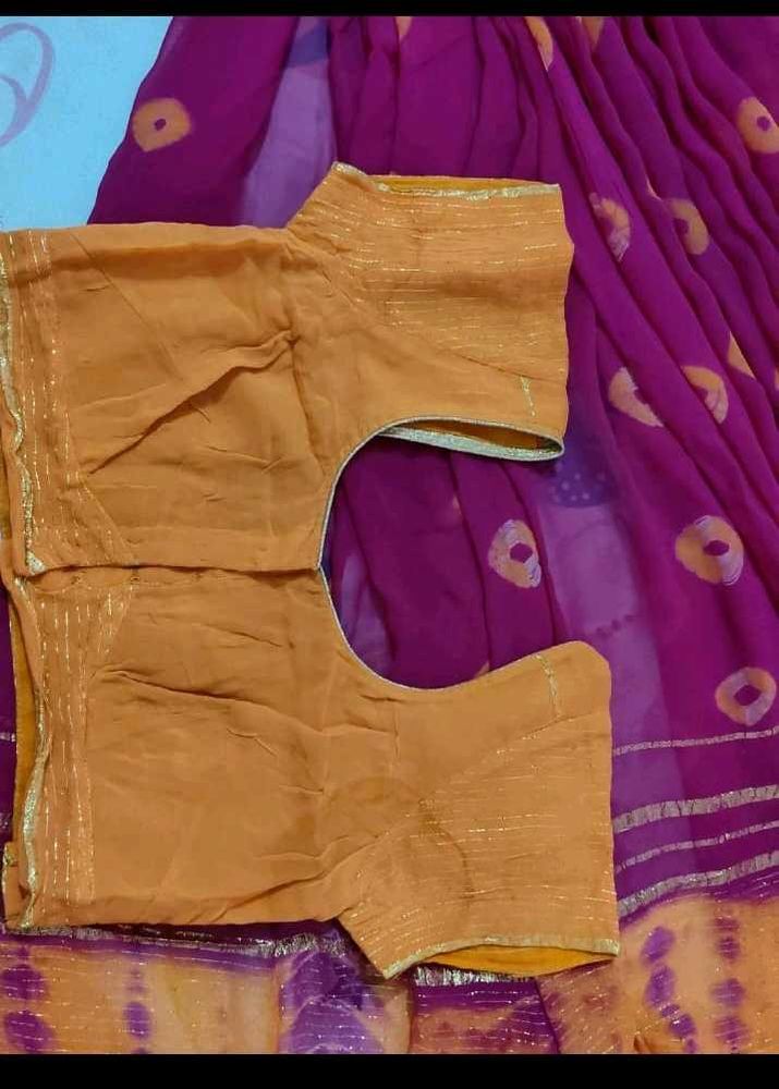 Saree With Stitched Blouse