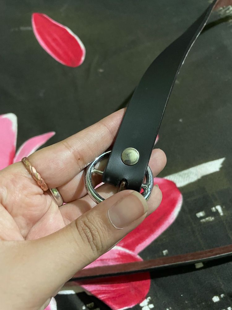 Black Belt With Ring Detail