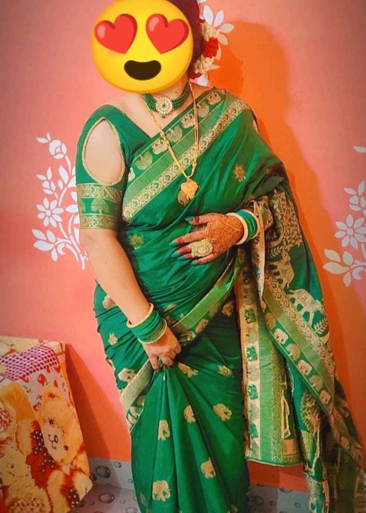 Banarsi Green Colour Saree