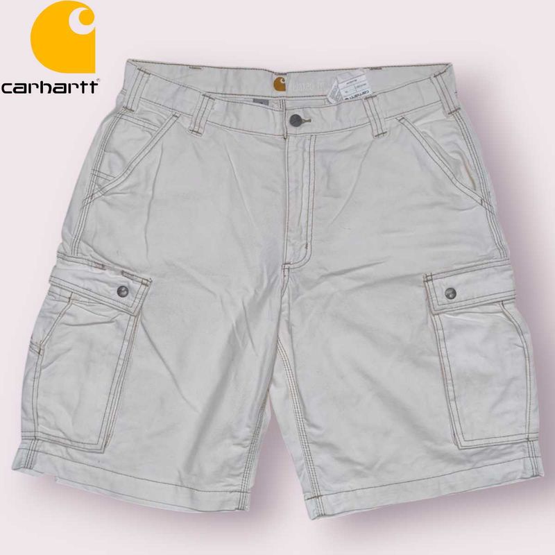 Carhartt Vintage White Cargo Shorts (36&#34;)