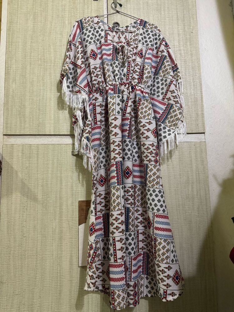Bohemian Print Kaftan Dress