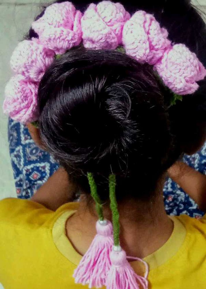 Crochet Flower Hair Accessory