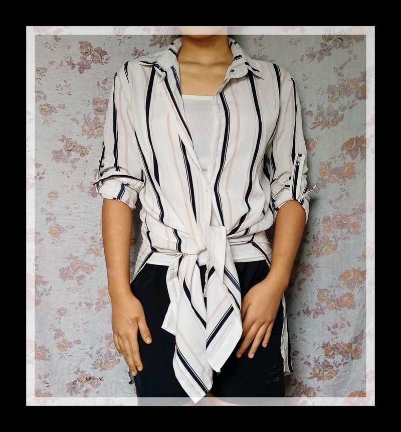 Striped Button-Down Shirt