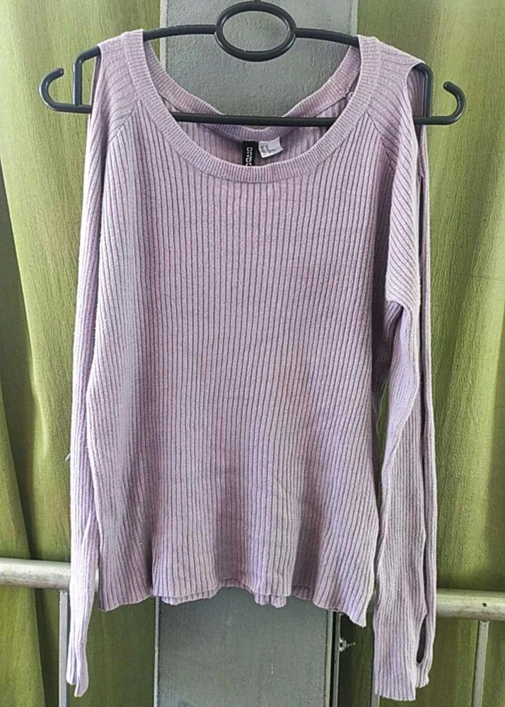 Lilac Cold Shoulder Top