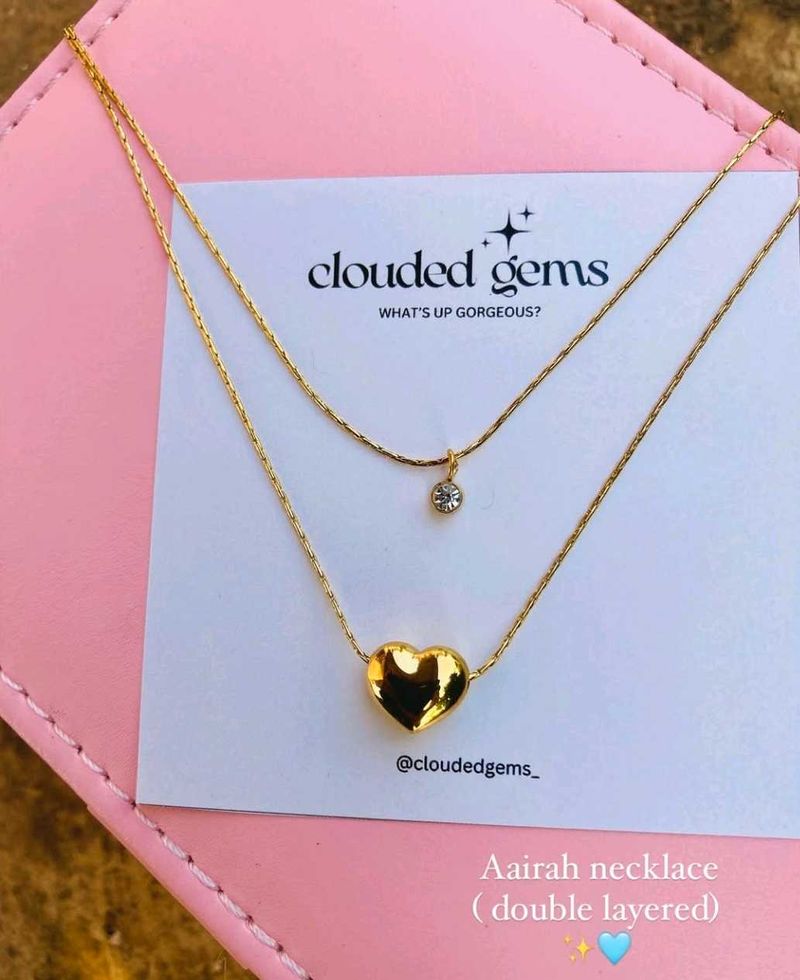 Gold Layered Heart Antiturnish Necklace