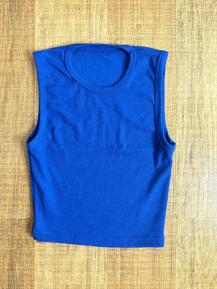 Blue Sleeveless Top