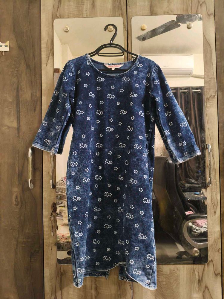 Floral Denim Dress