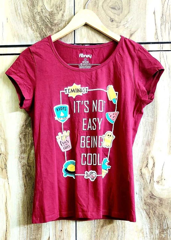Mauve Colour Cotton Top Size-32-34