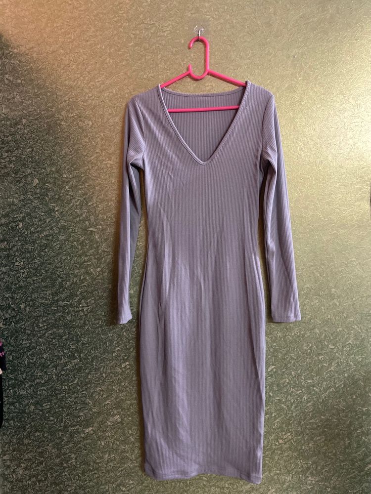 Urbanic Grey Bodycoon Dress Size-S/XS