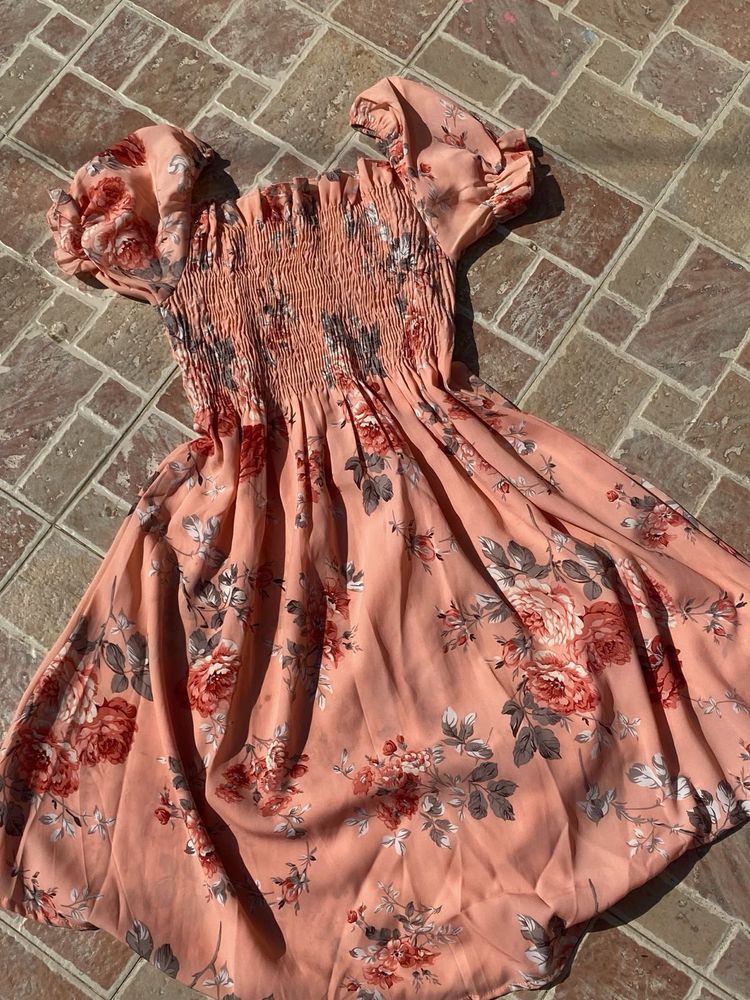 Floral Chiffon Mini Dress