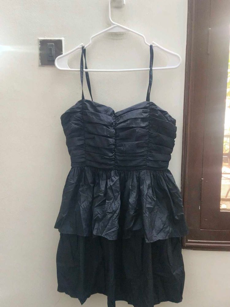 Black Tiered Mini Dress