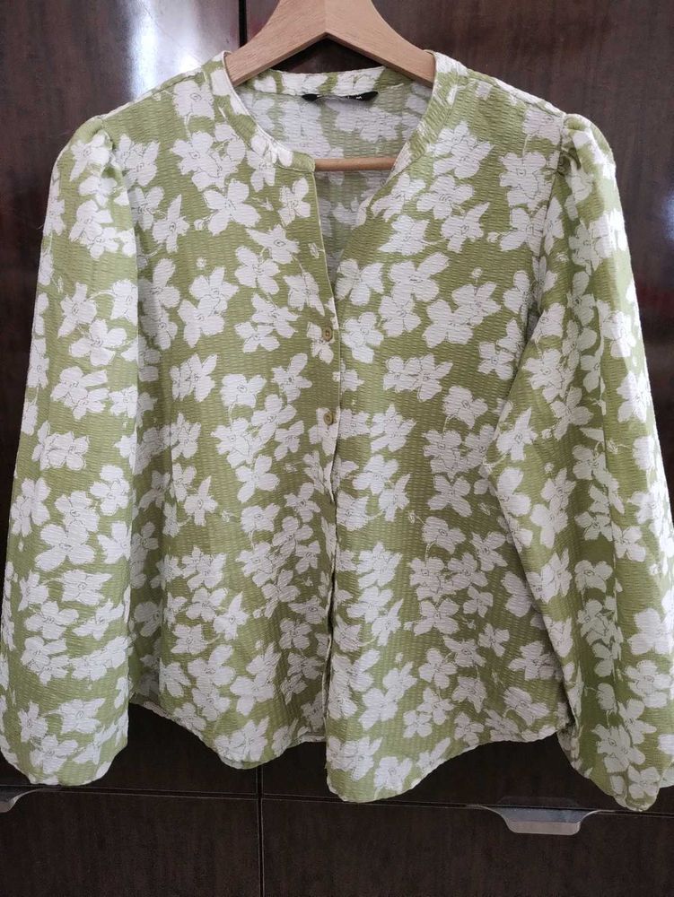 Floral Green Top