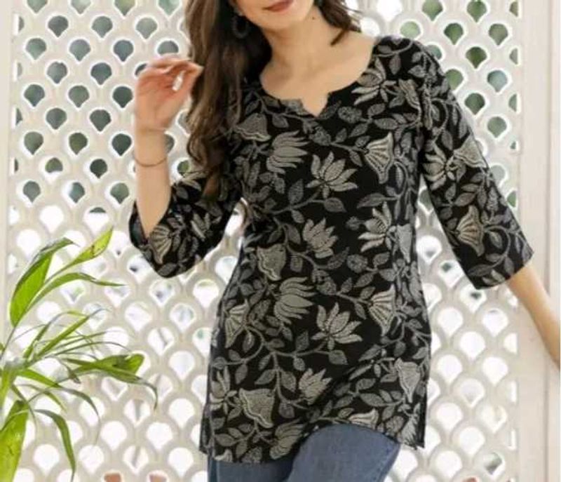 Floral Print Tunic Top