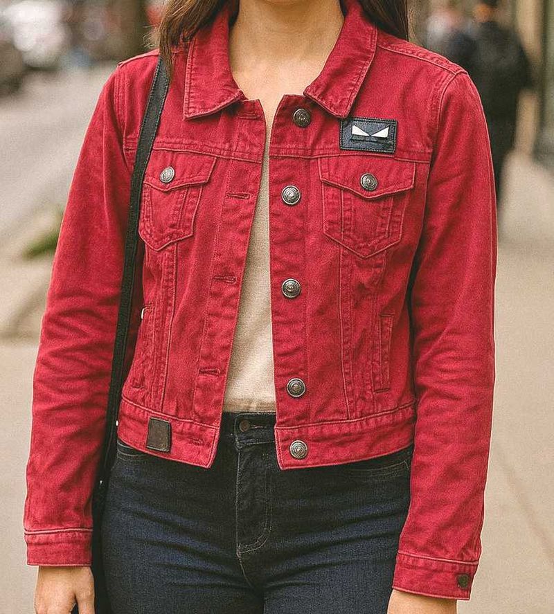 Red Denim Jacket - Stylish &amp; Unique