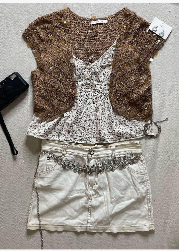 Y2k Sequins Top Shrug