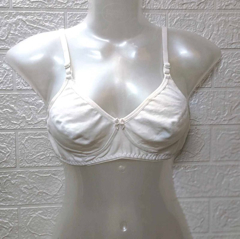 Fresh Piece Cotton 32 Size White Bra