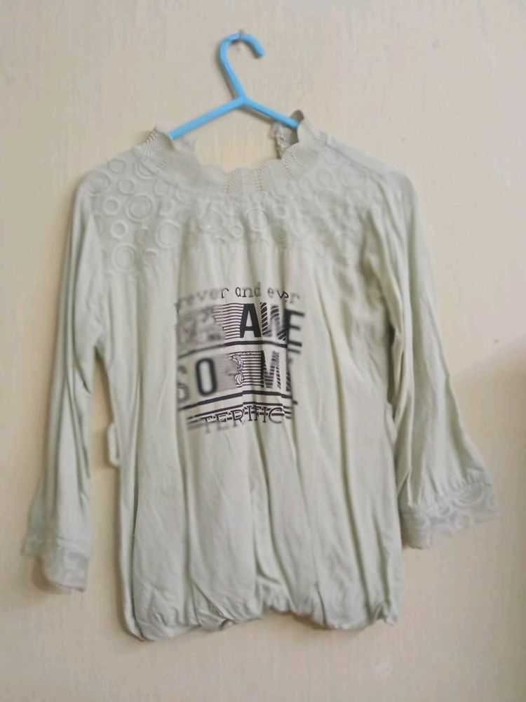 Casual Olive Green Top