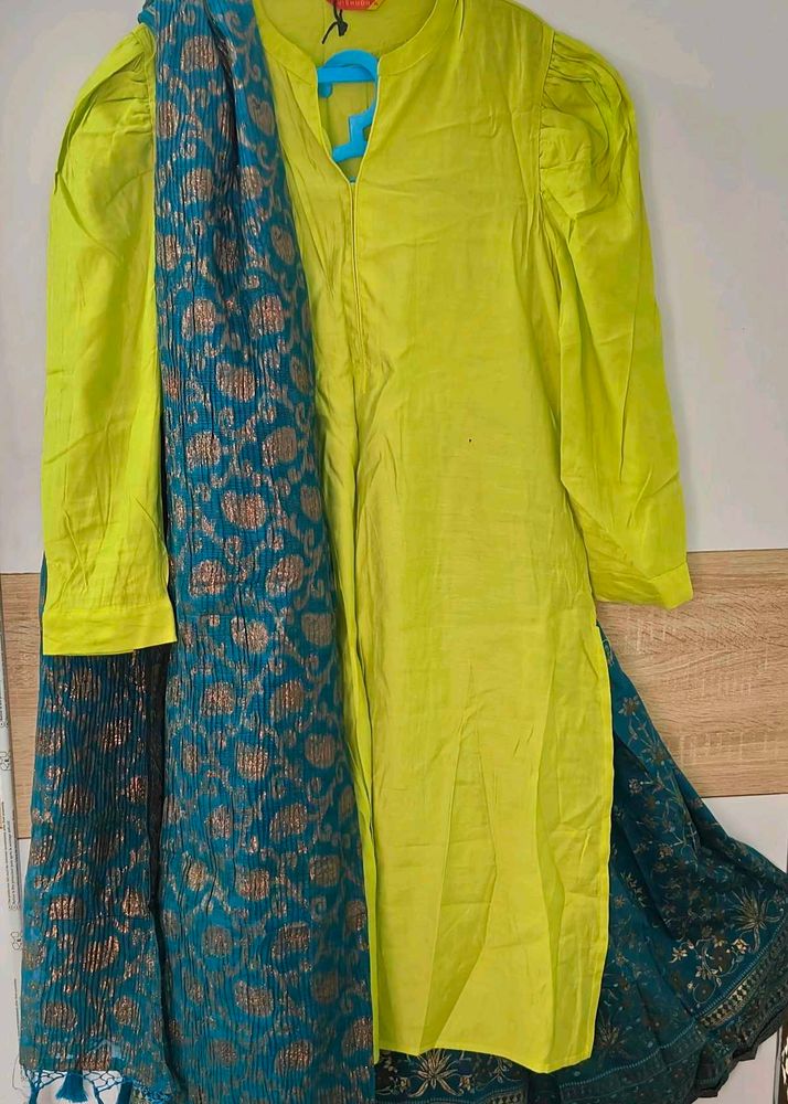 Lime Green Kurta Set