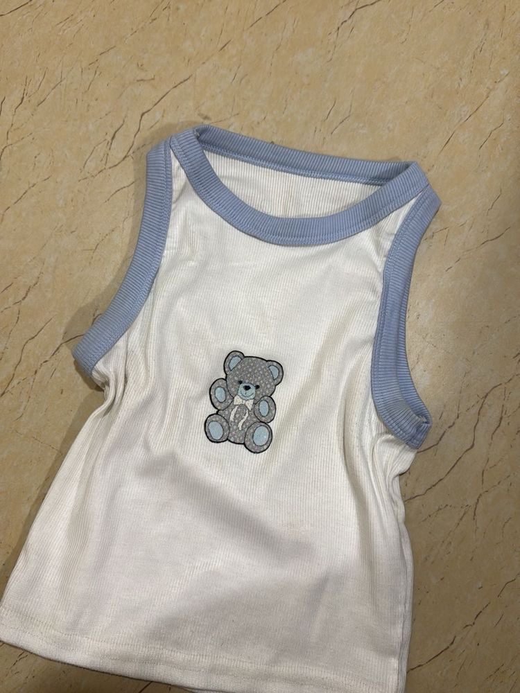Cute Bear Graphic Tank Top