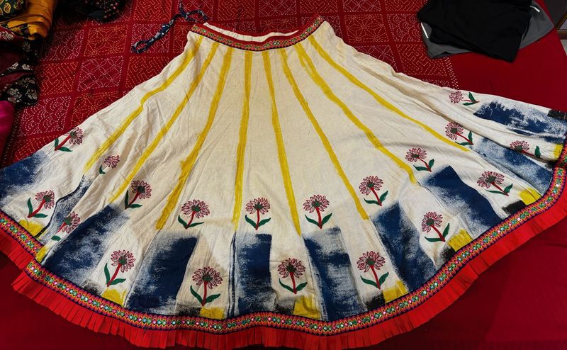 Floral Print Ethnic Skirt