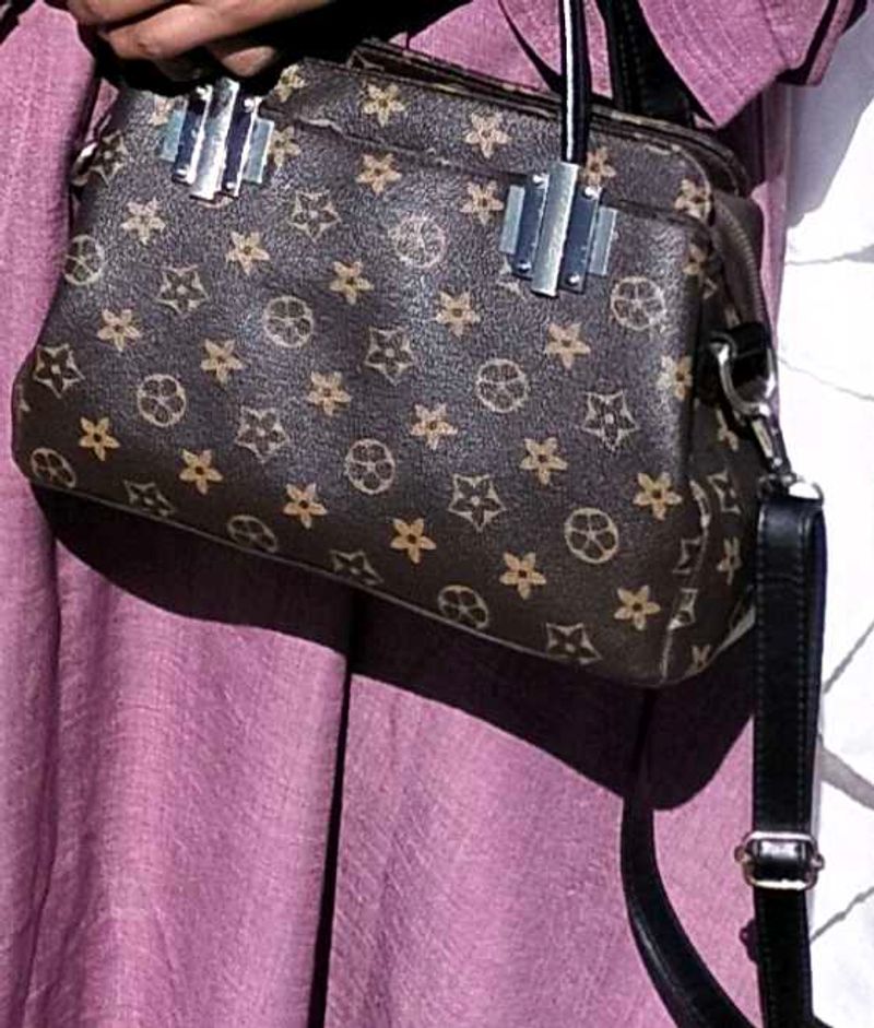 Vintage Louis Vuitton Inspired Print Brown