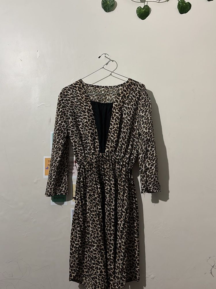 Leopard Print Mini Dress