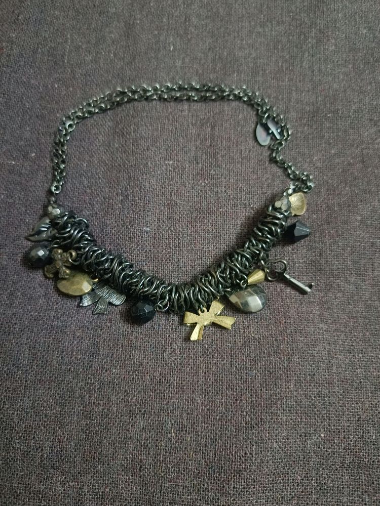 Gothic Style Charms Full Black Neckpiece