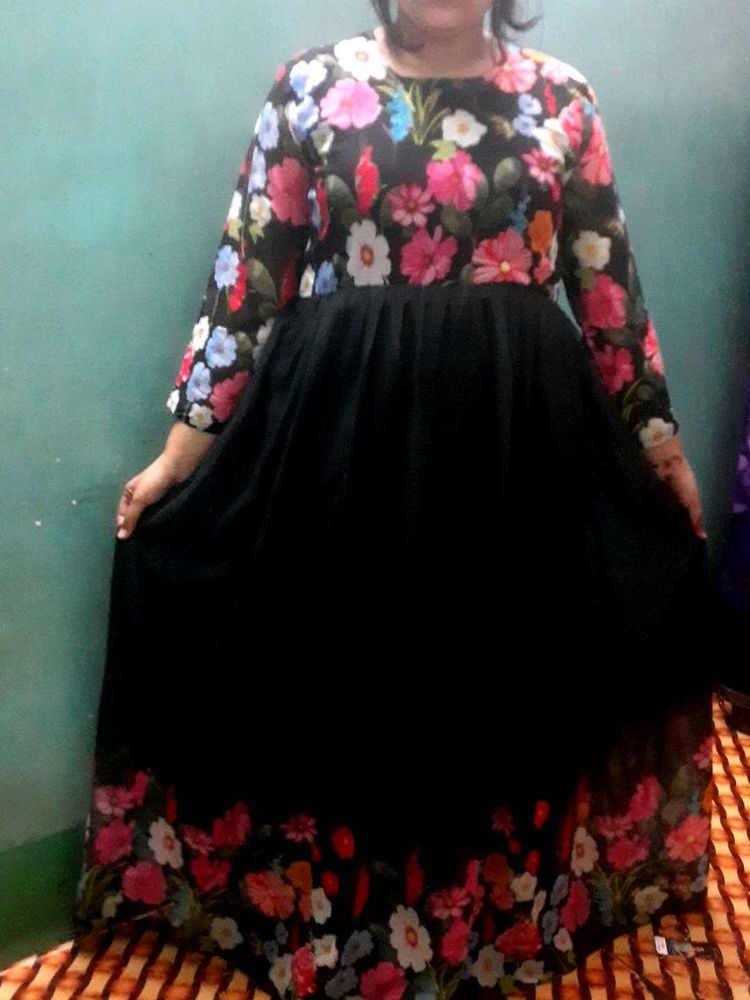 Black Anarkali Gown