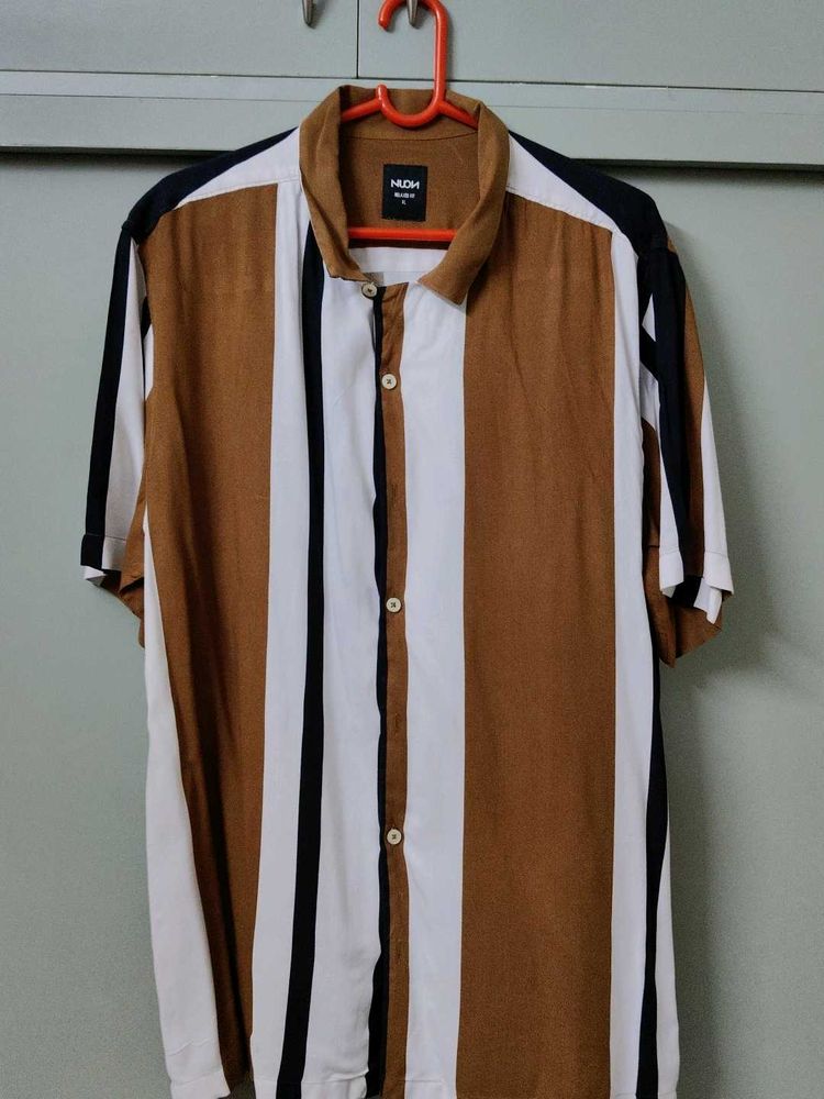 Striped Short Sleeve Button-Down