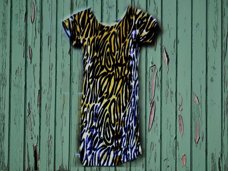 Stripped Knee Length Dress