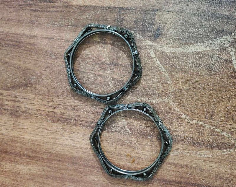 Stylish Geometric Bangles - Set of 2