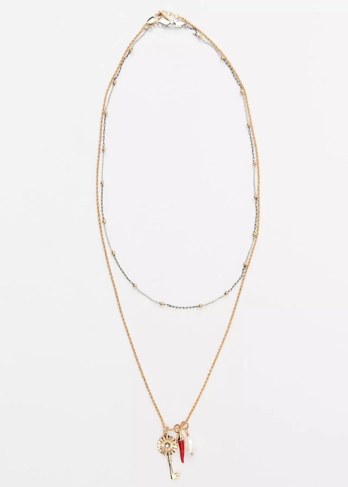 Zara Pack Of 2 Charm Necklace