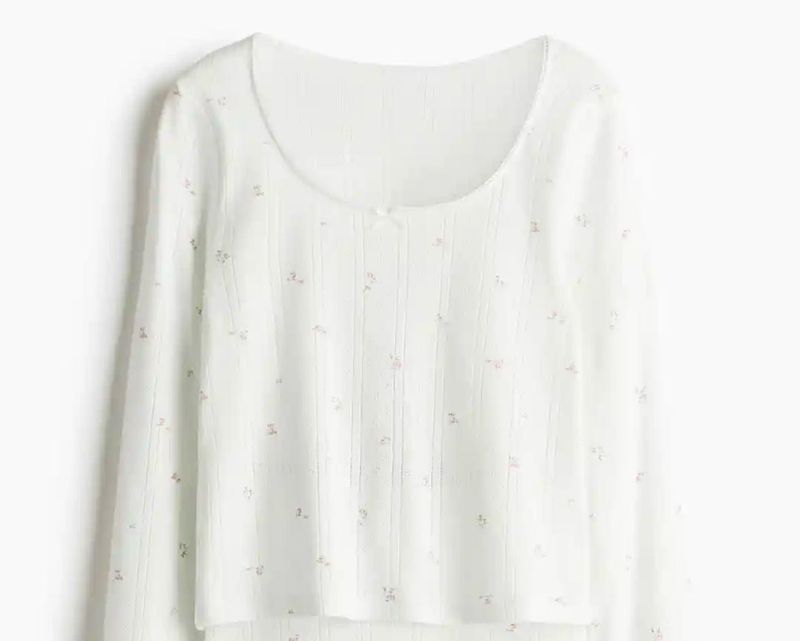 White Long Sleeve Top