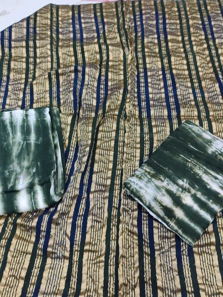 Dress Combo Saburi Printed And Golden Work