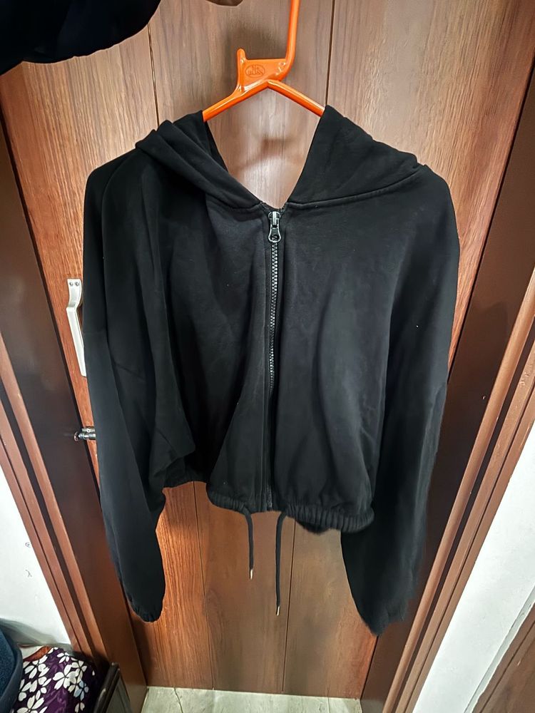 Black Zip-Up Hoodie