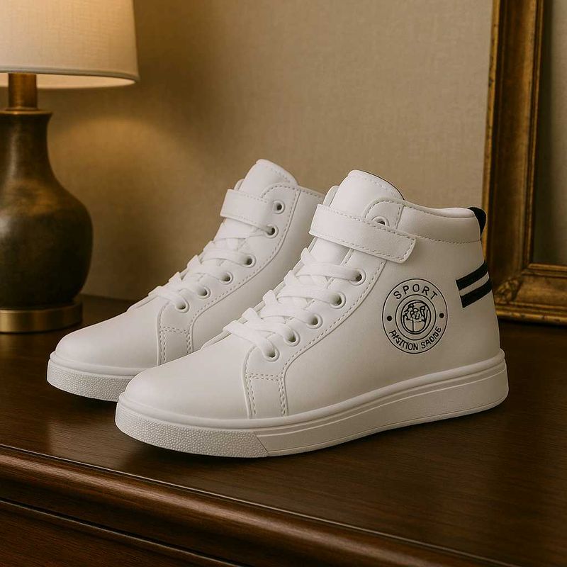 White High-Top Sneakers