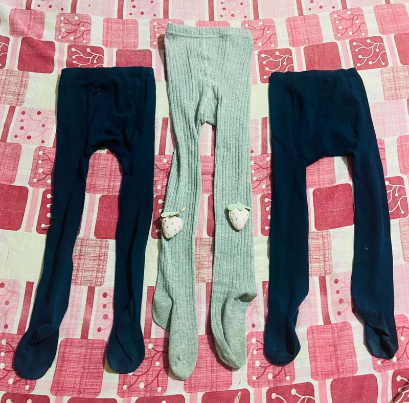 Girls Tights - Set of 3