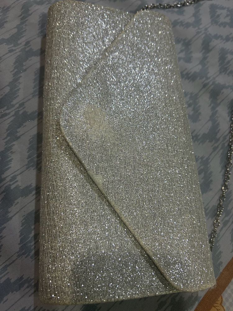 Silver Shinning Clutch