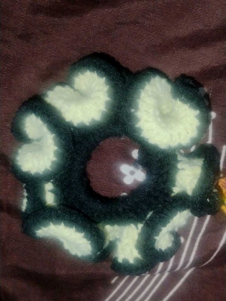 handmade crochet scrunchie