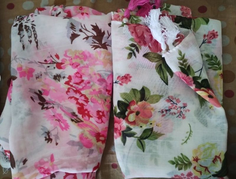 Pack of 2- Brand New Printed Stoles