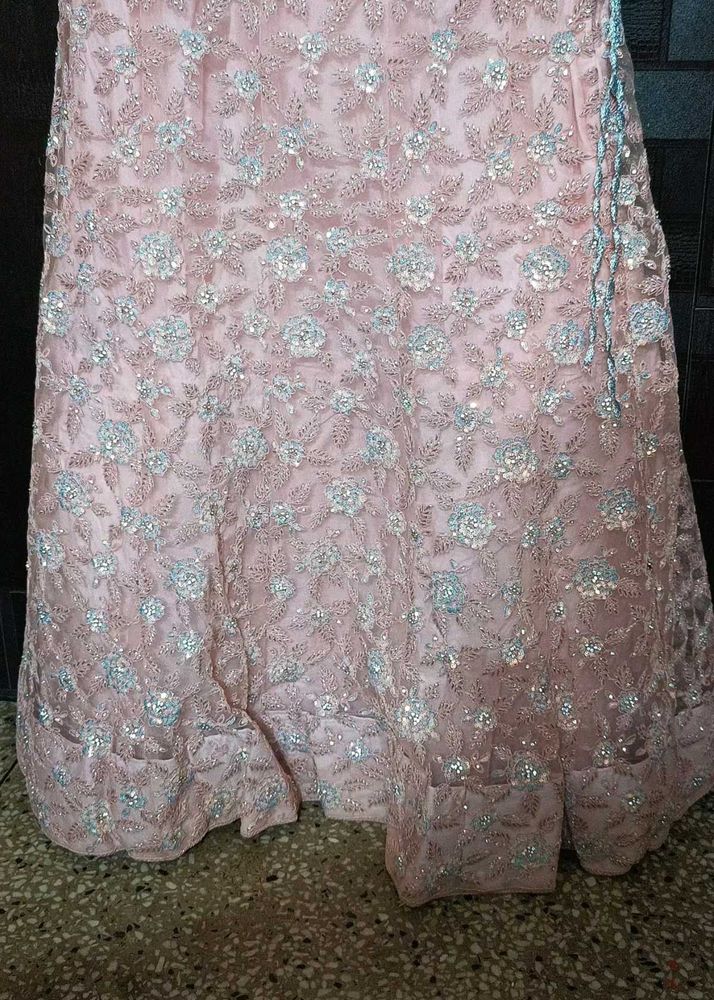 Baby pink lehnga for marriage