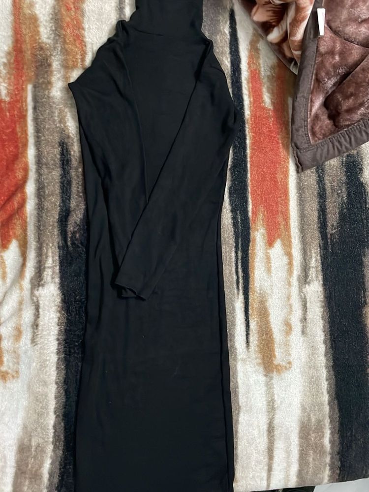 Black Turtleneck Bodycon Dress