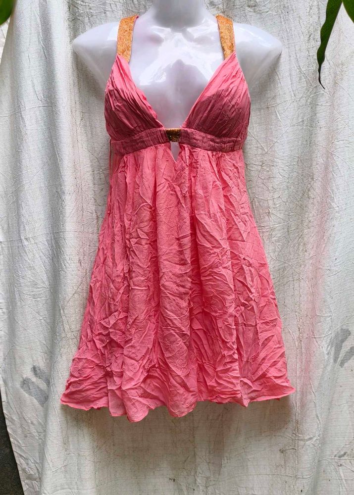 7156 SEXY CORAL PARTY DRESS