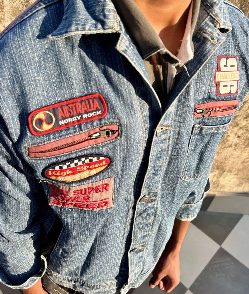 Vintage Denim Jacket - Patches!