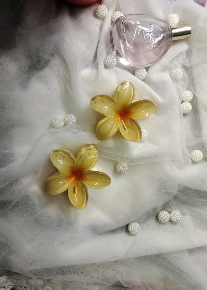 Yellow Flower Hair Clips-1pc