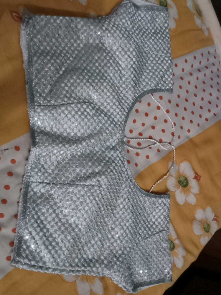 Silver Sequin Blouse