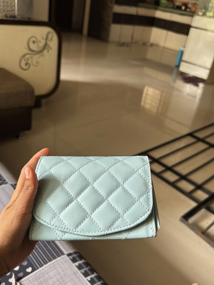 Quilted Pastel Cardholder Wallet