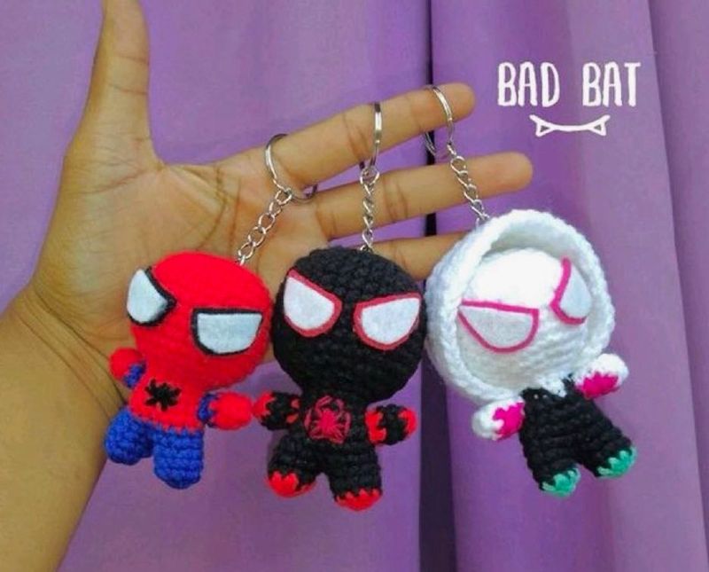 Crochet Spiderman Keychain!!